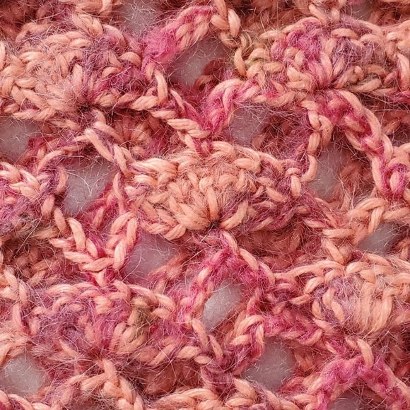 Silk & Mohair Handmade Crochet Sweater - Picture 2 of 6